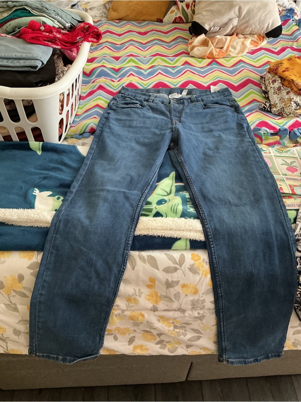 Denim&Co Classic Blue Boyfriend Jeans